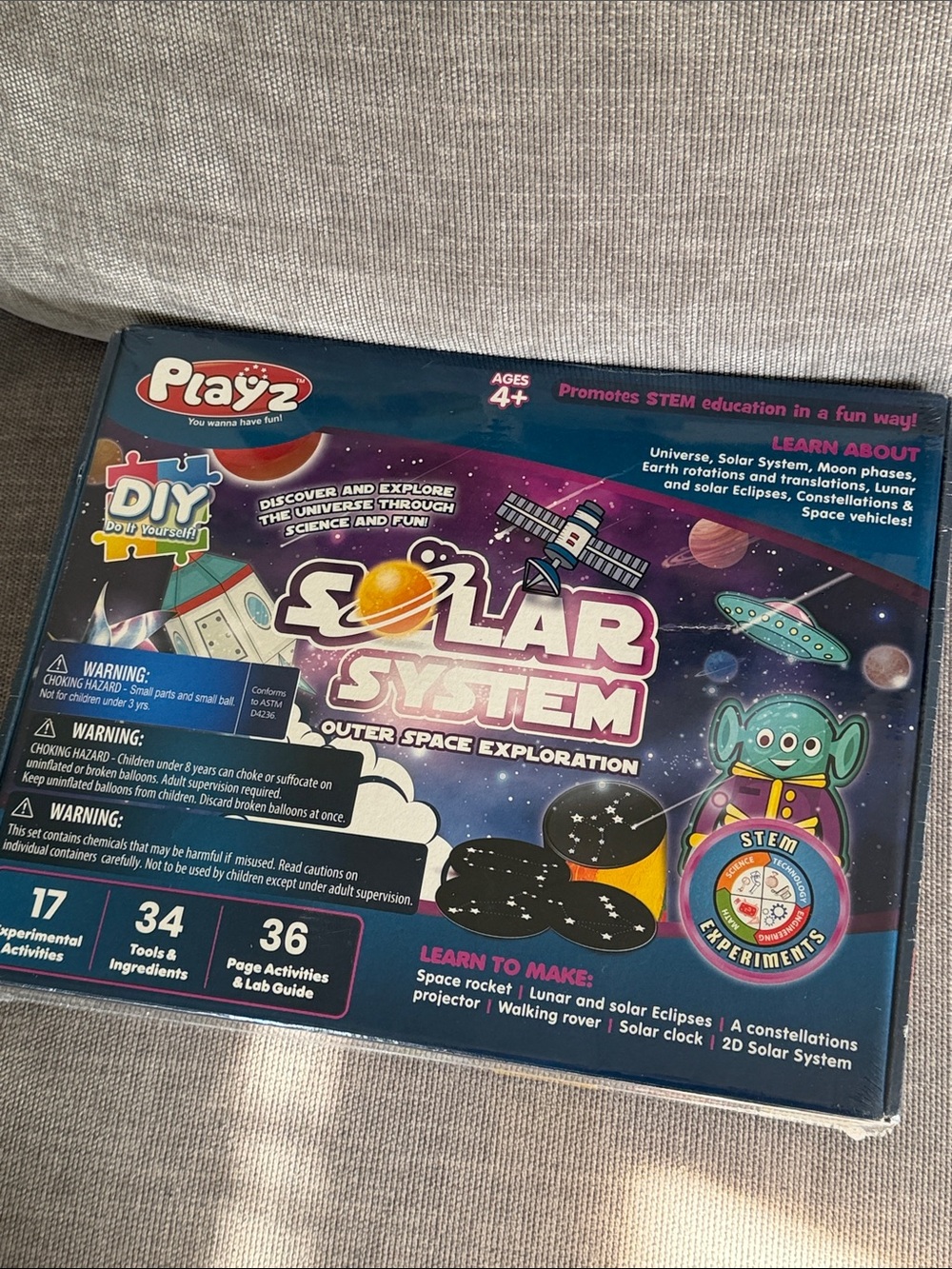Solar System DIY Kids Toy - Purple Space Exploration Kit - Picture 2 of 5